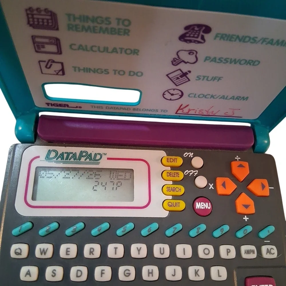 Vintage 1995 Electronic Data Pad Digital Pocket Planner For Kids by Tiger READ